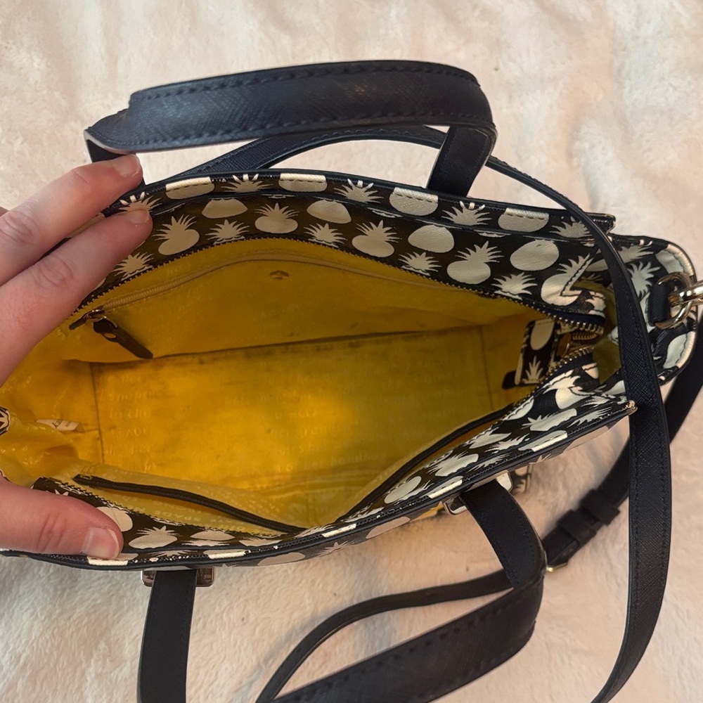 Kate Spade Black and Cream Pineapple Crossbody Bag - Picture 2 of 3